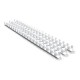 100 Anneaux pour reliure plastique 6 mm - Blanc