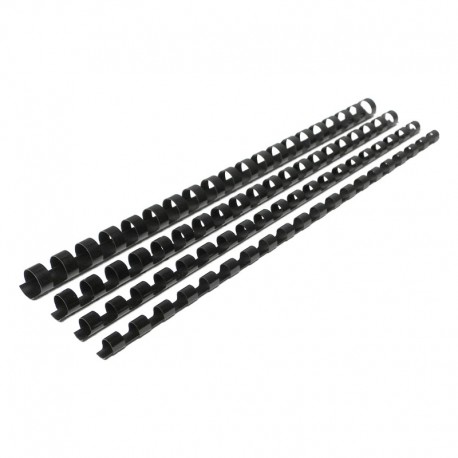 100 Anneaux pour reliure plastique 6 mm - Noir