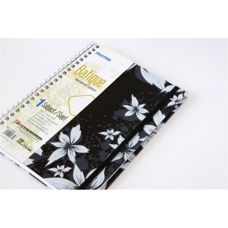 Notebook A5 Batique 100 pages - 5 motifs au choix 