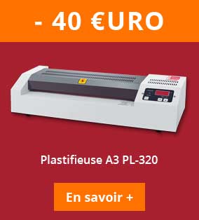 Promo - 40 euro sur la plastifieuse PL-320