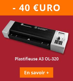 Promo - 40 euro sur la plastifieuse OL-320