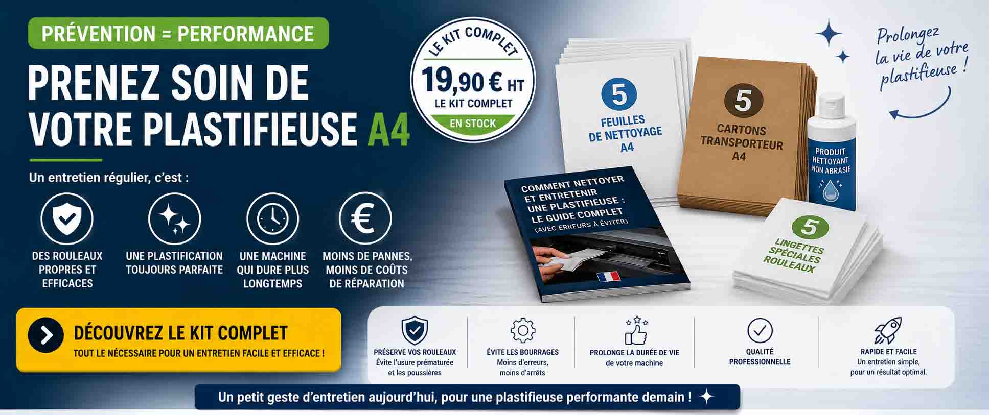 kit de nettoyage de plastifieuse A4