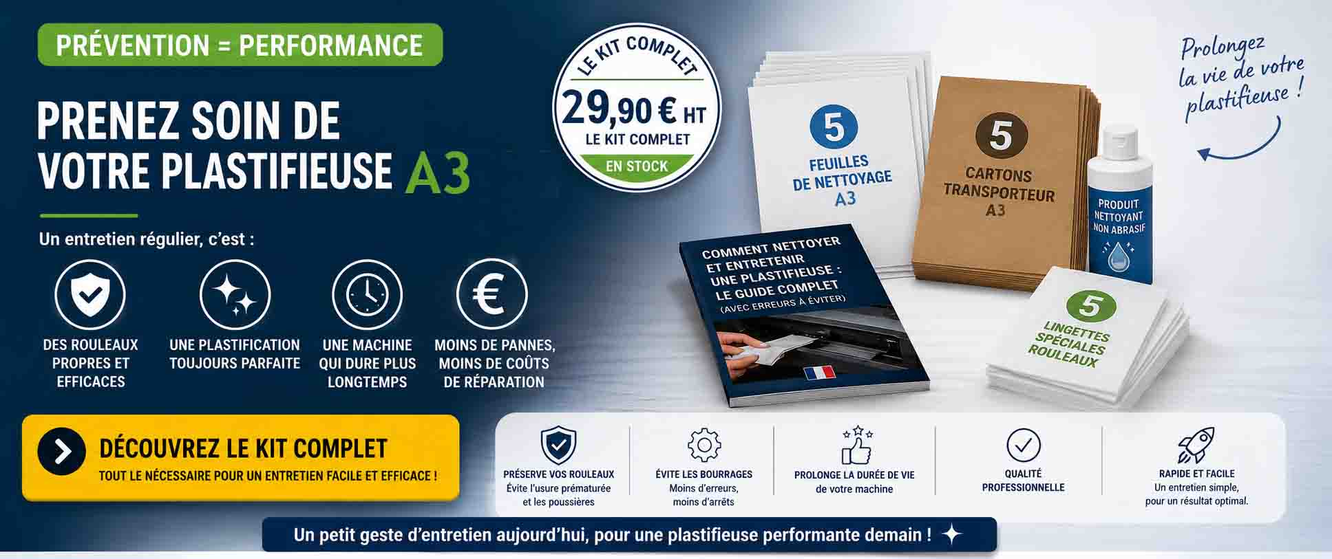 kit de nettoyage de plastifieuse A3