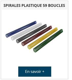 Spirales Coil plastique 59 boucles